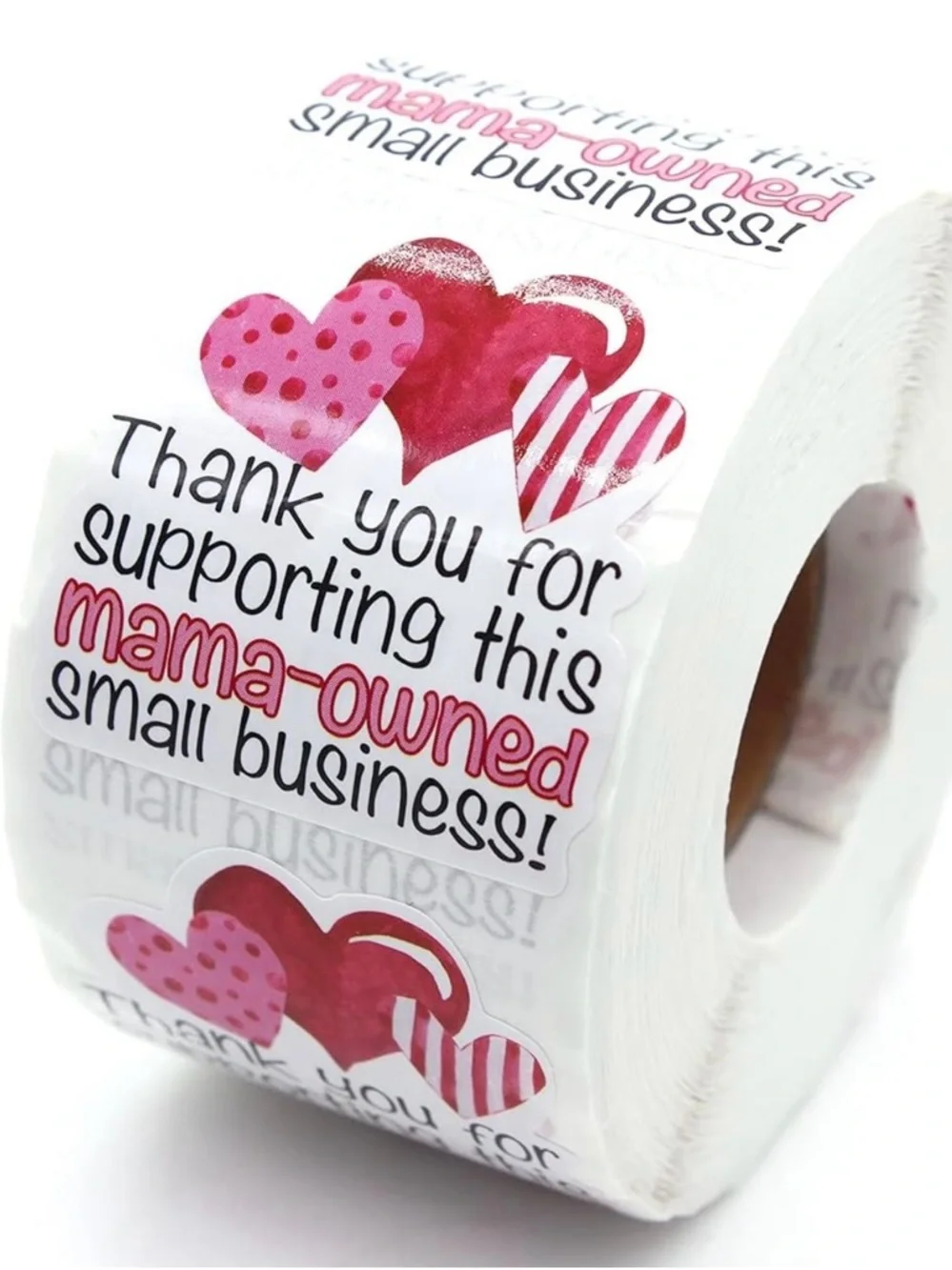 100 “Thank you for supporting this mama-owned small business!” Stickers